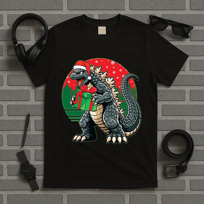 Cool Christmas Santa Japanese Monster Kaiju T-Shirt