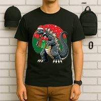 Cool Christmas Santa Japanese Monster Kaiju T-Shirt