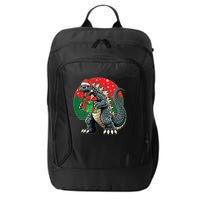 Cool Christmas Santa Japanese Monster Kaiju City Backpack
