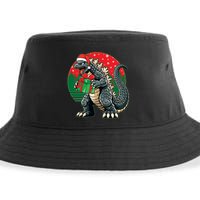 Cool Christmas Santa Japanese Monster Kaiju Sustainable Bucket Hat