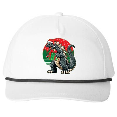 Cool Christmas Santa Japanese Monster Kaiju Snapback Five-Panel Rope Hat