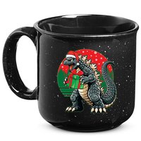 Cool Christmas Santa Japanese Monster Kaiju 15oz Campfire Ceramic Mug