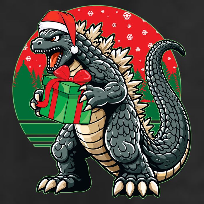 Cool Christmas Santa Japanese Monster Kaiju 15oz Campfire Ceramic Mug