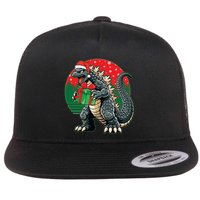 Cool Christmas Santa Japanese Monster Kaiju Flatbill Hat