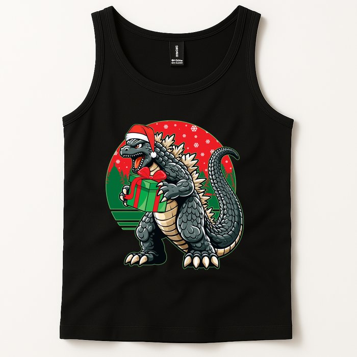 Cool Christmas Santa Japanese Monster Kaiju Tank Top
