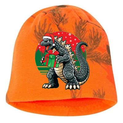 Cool Christmas Santa Japanese Monster Kaiju Kati - Camo Knit Beanie