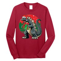 Cool Christmas Santa Japanese Monster Kaiju Long Sleeve Shirt