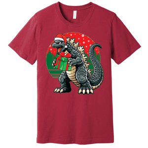 Cool Christmas Santa Japanese Monster Kaiju Premium T-Shirt