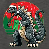 Cool Christmas Santa Japanese Monster Kaiju Vector Backpack