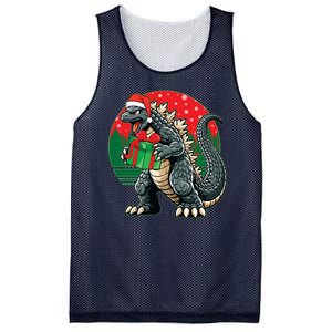 Cool Christmas Santa Japanese Monster Kaiju Mesh Reversible Basketball Jersey Tank