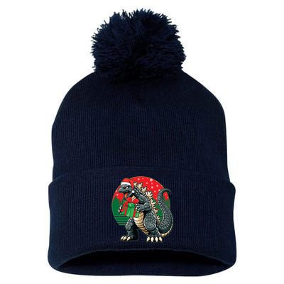 Cool Christmas Santa Japanese Monster Kaiju Pom Pom 12in Knit Beanie