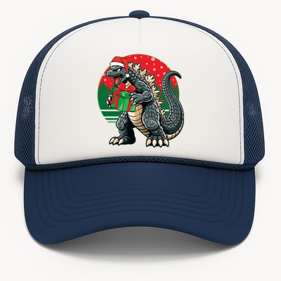 Cool Christmas Santa Japanese Monster Kaiju Trucker Hat