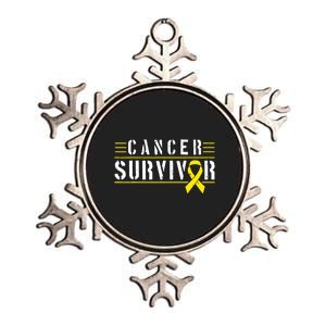 Childhood Cancer Survivor Metallic Star Ornament