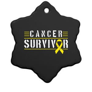 Childhood Cancer Survivor Ceramic Star Ornament