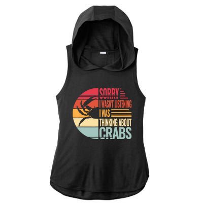 Crab Crabmeat Seafood Crabbing Crabs Crabby Ladies PosiCharge Tri-Blend Wicking Draft Hoodie Tank