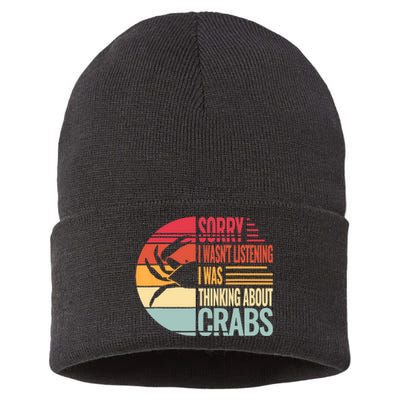 Crab Crabmeat Seafood Crabbing Crabs Crabby Sustainable Knit Beanie