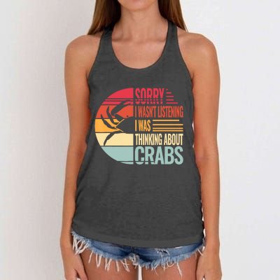 Crab Crabmeat Seafood Crabbing Crabs Crabby Women's Knotted Racerback Tank