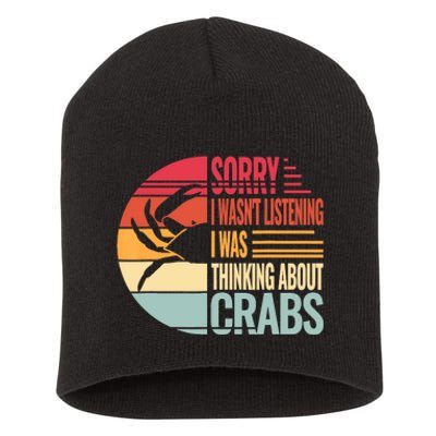 Crab Crabmeat Seafood Crabbing Crabs Crabby Short Acrylic Beanie