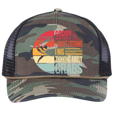 Crab Crabmeat Seafood Crabbing Crabs Crabby Retro Rope Trucker Hat Cap