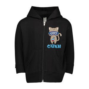 Cation Cute Science Cat Pawsitive Elet Chemistry Teacher Gift Toddler Zip Fleece Hoodie