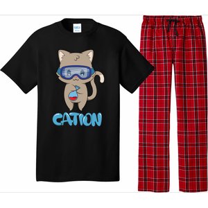 Cation Cute Science Cat Pawsitive Elet Chemistry Teacher Gift Pajama Set