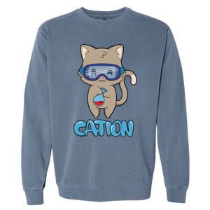 Cation Cute Science Cat Pawsitive Elet Chemistry Teacher Gift Garment-Dyed Sweatshirt