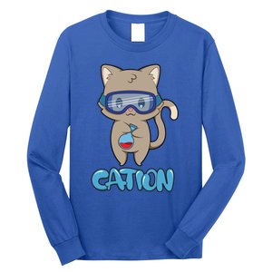 Cation Cute Science Cat Pawsitive Elet Chemistry Teacher Gift Long Sleeve Shirt