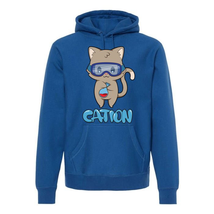 Cation Cute Science Cat Pawsitive Elet Chemistry Teacher Gift Premium Hoodie