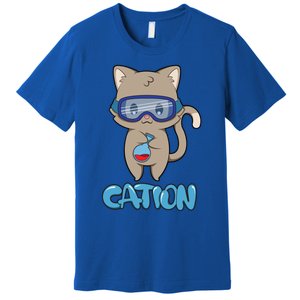 Cation Cute Science Cat Pawsitive Elet Chemistry Teacher Gift Premium T-Shirt