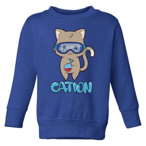 Cation Cute Science Cat Pawsitive Elet Chemistry Teacher Gift Toddler Sweatshirt