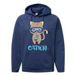 Cation Cute Science Cat Pawsitive Elet Chemistry Teacher Gift Performance Fleece Hoodie