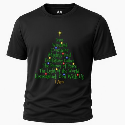 Christian Christmas S Bible Names Of Jesus Tree Shaped Performance Shirt