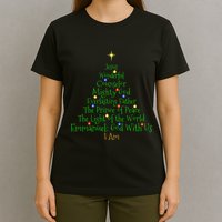 Christian Christmas S Bible Names Of Jesus Tree Shaped T-Shirt