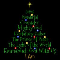 Christian Christmas S Bible Names Of Jesus Tree Shaped Impact Tech Backpack