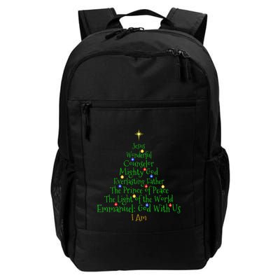 Christian Christmas S Bible Names Of Jesus Tree Shaped Backpack