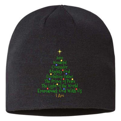 Christian Christmas S Bible Names Of Jesus Tree Shaped Sustainable Beanie