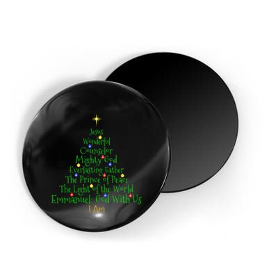 Christian Christmas S Bible Names Of Jesus Tree Shaped Magnet