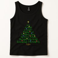 Christian Christmas S Bible Names Of Jesus Tree Shaped Tank Top