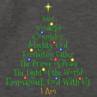 Christian Christmas S Bible Names Of Jesus Tree Shaped Vector Backpack