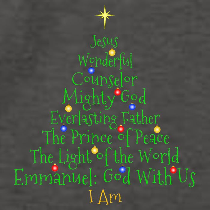 Christian Christmas S Bible Names Of Jesus Tree Shaped Vector Backpack