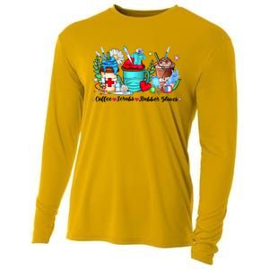 Christmas Coffee Scrubs Rubber Gloves Funny Xmas Nurse Great Gift Cooling Performance Long Sleeve Crew