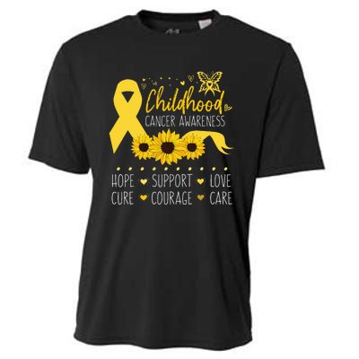 Childhood Cancer Support Family Childhood Cancer Awareness Cooling Performance Crew T-Shirt