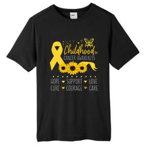 Childhood Cancer Support Family Childhood Cancer Awareness Tall Fusion ChromaSoft Performance T-Shirt