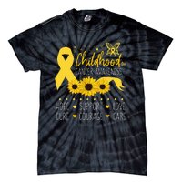 Childhood Cancer Support Family Childhood Cancer Awareness Tie-Dye T-Shirt