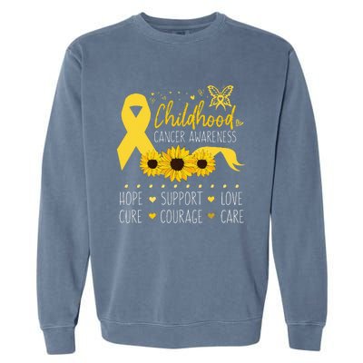 Childhood Cancer Support Family Childhood Cancer Awareness Garment-Dyed Sweatshirt