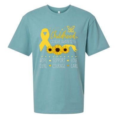 Childhood Cancer Support Family Childhood Cancer Awareness Sueded Cloud Jersey T-Shirt