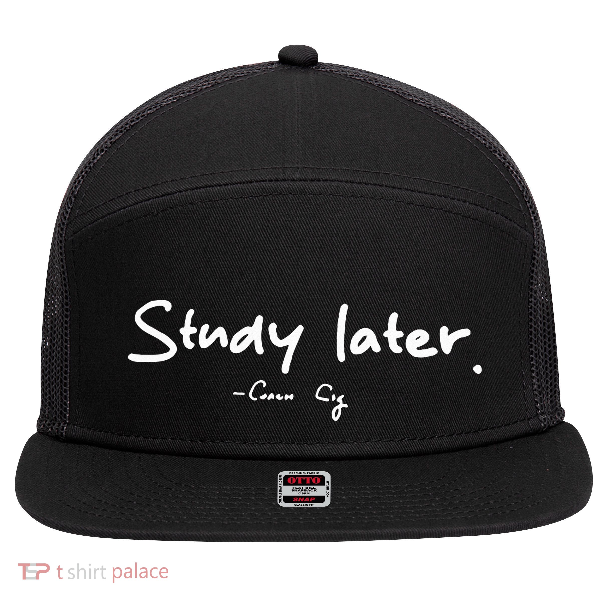 Coach Cig Study Later 7 Panel Mesh Trucker Snapback Hat