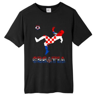 Croatia Croatian Soccer Player Croatian Pride Croatian Flag Tall Fusion ChromaSoft Performance T-Shirt