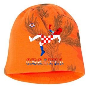 Croatia Croatian Soccer Player Croatian Pride Croatian Flag Kati - Camo Knit Beanie