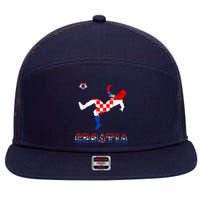 Croatia Croatian Soccer Player Croatian Pride Croatian Flag 7 Panel Mesh Trucker Snapback Hat